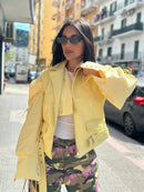 Giubbotto Smanicato Ecopelle Yellow