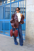 Jeans Bustino Burgundy Just West