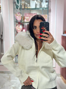 Cardigan Zip e Cappuccio