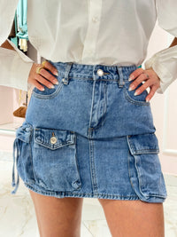 Minigonna Cargo Denim