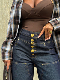 Jeans Balloon Bottoni Oro