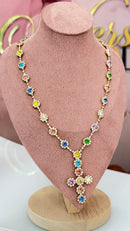 Collana Croce Strass