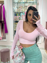 Maglia Crop Lila