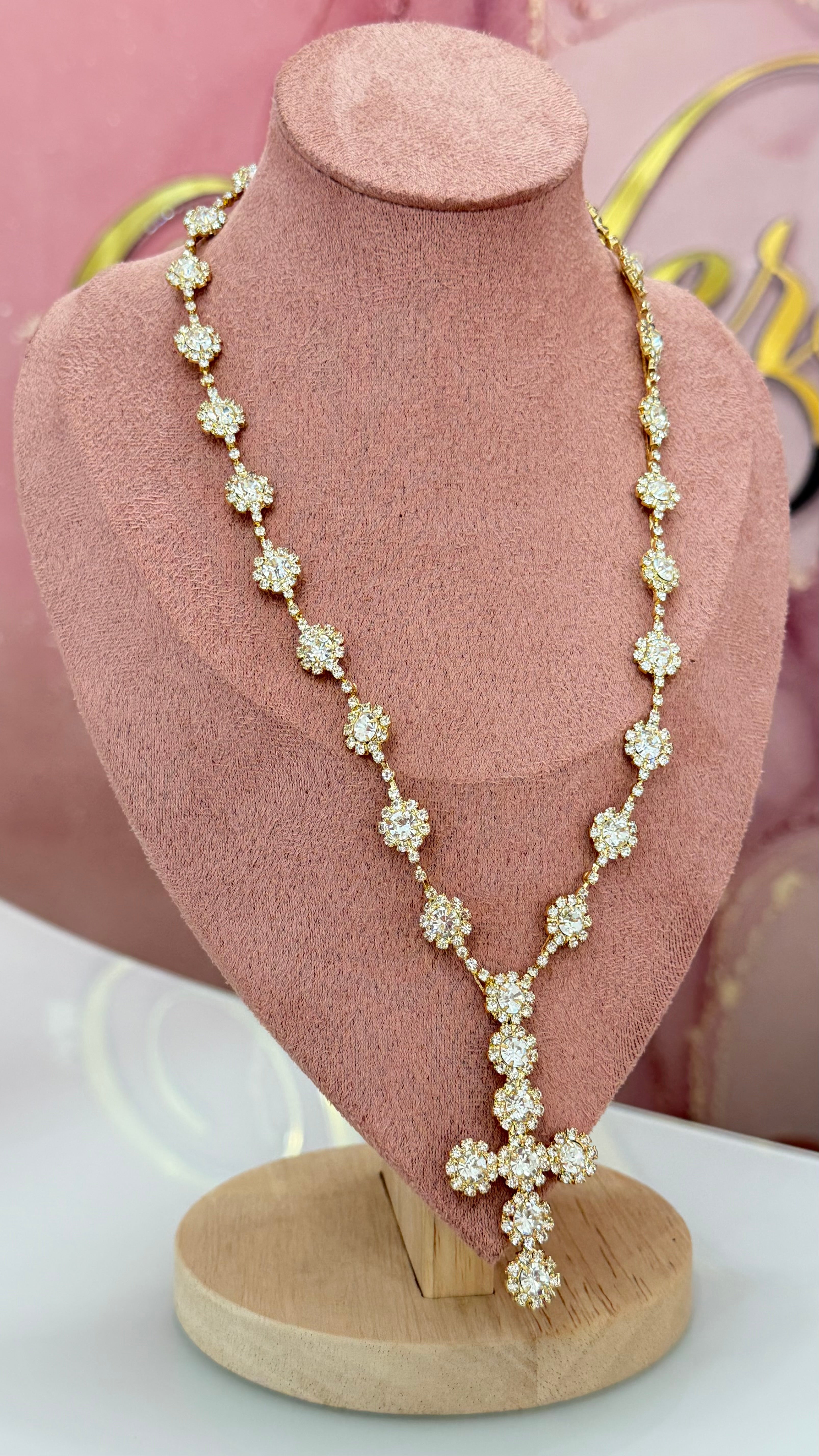 Collana Croce Strass
