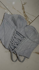 Corpetto Denim Stringhe