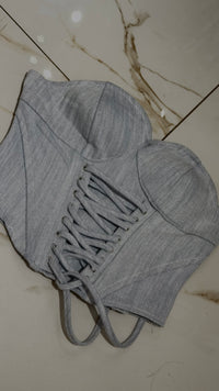 Corpetto Denim Stringhe